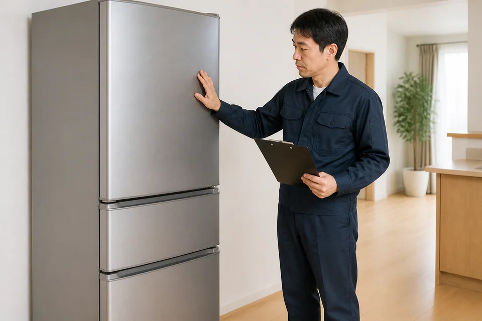 品物の表面の状態を確認する様子